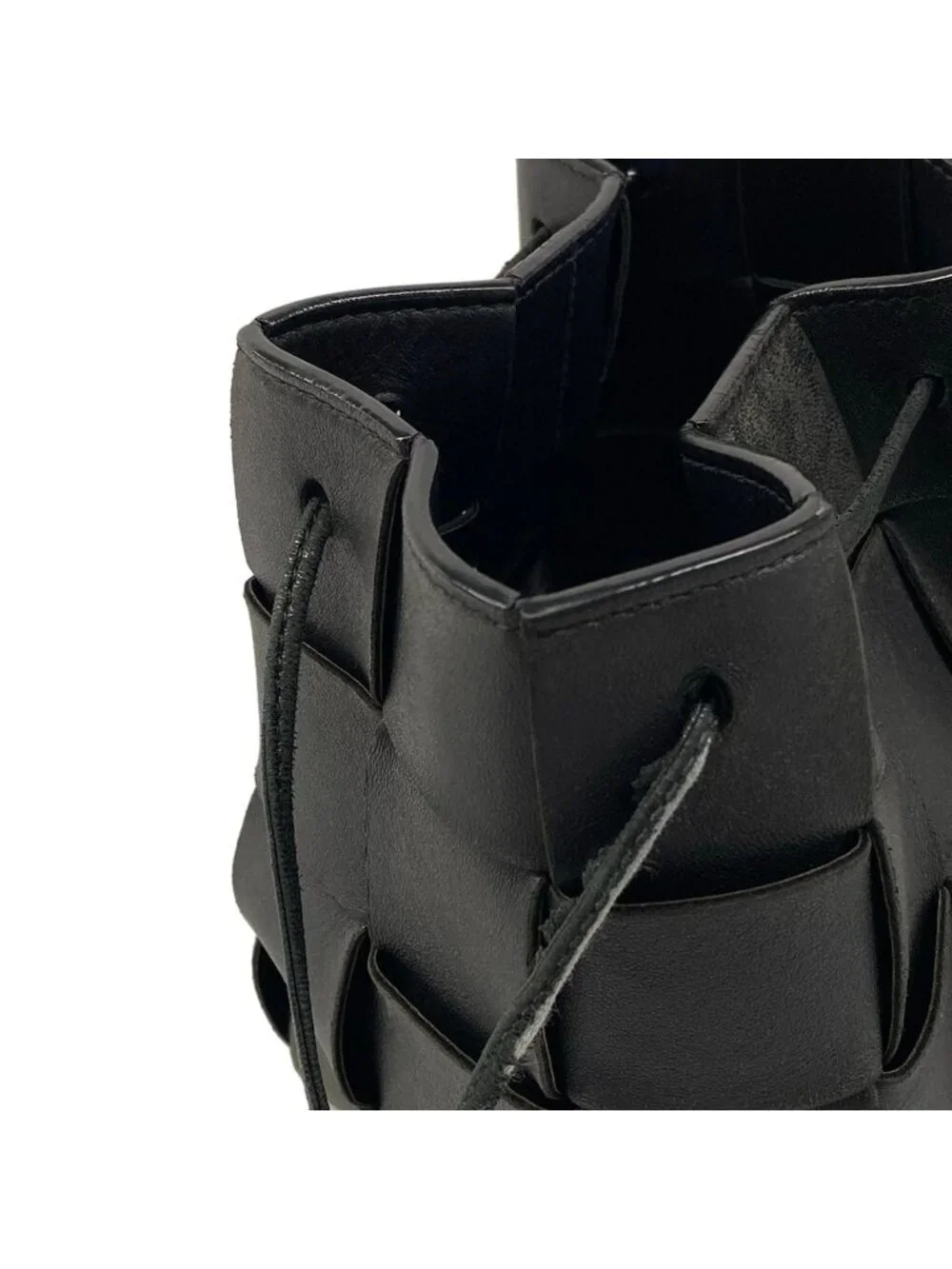 Bottega Veneta Shoulder Bag Cassette Black Leather